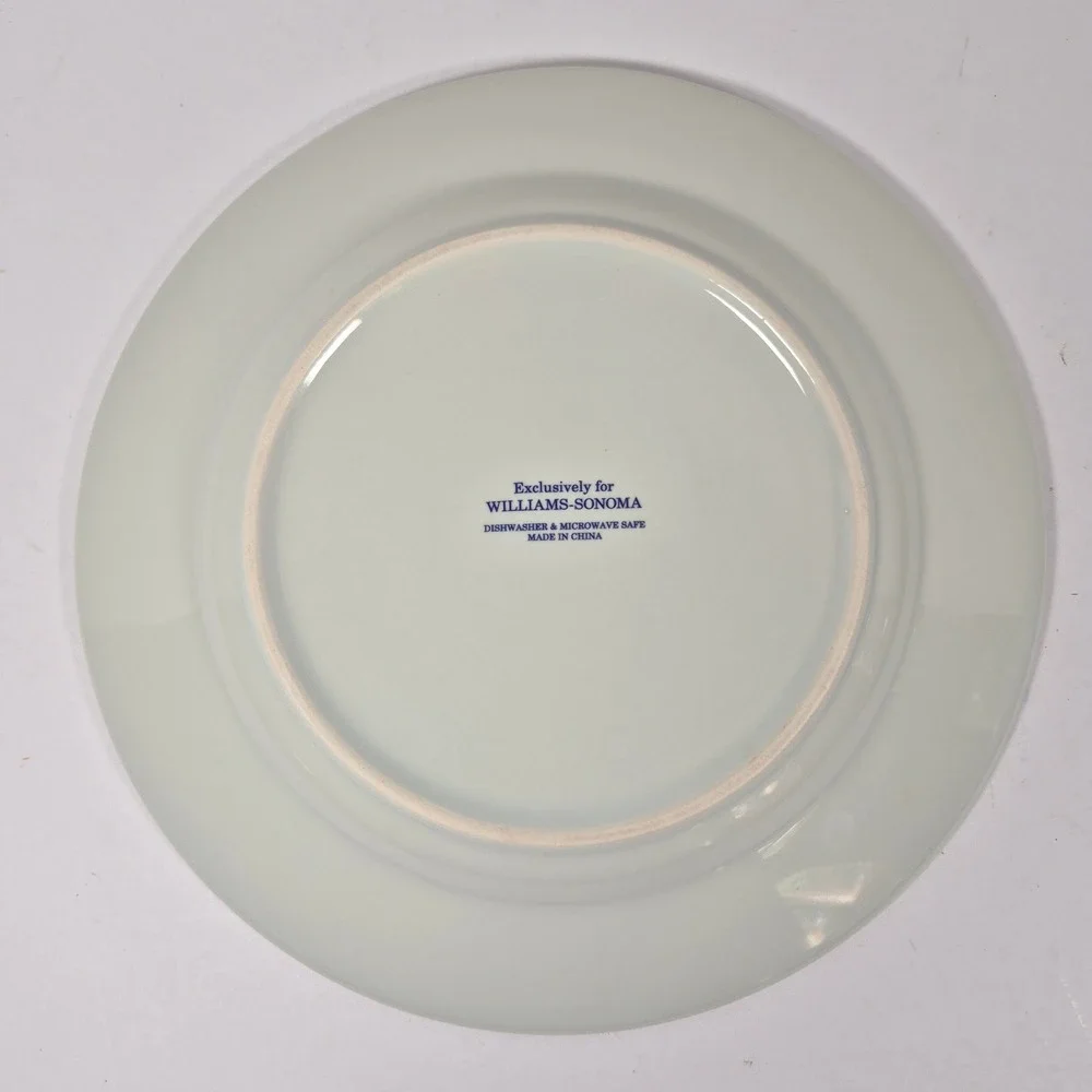 Williams Sonoma French Blossom Salad Plates Set of 2 Cobalt Blue New